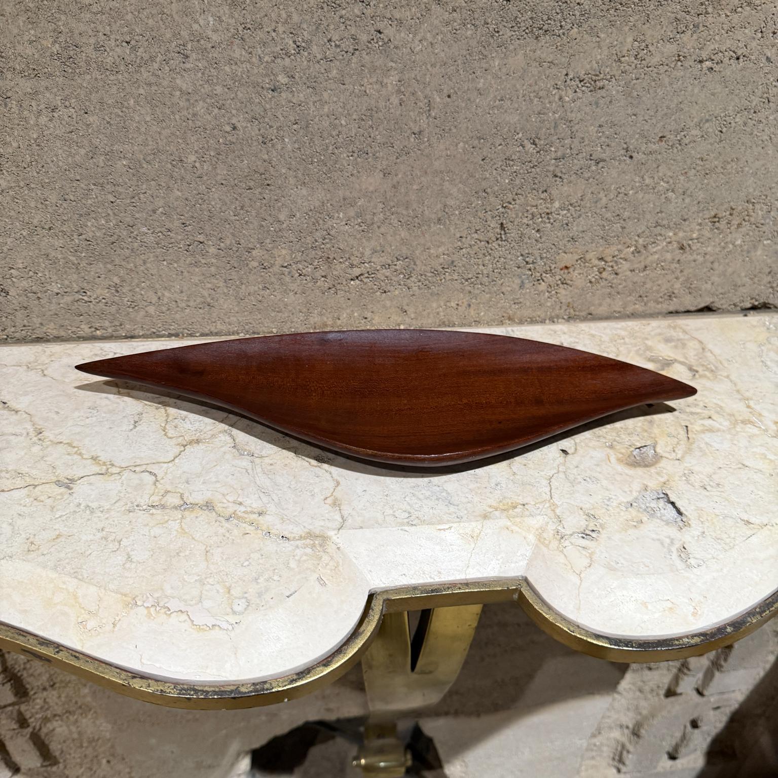 1970s Sculptural Serving Dish Hand Carved Haitian Wood For Sale 2