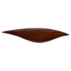 Plato de servir escultórico de los años 70 Madera de Haití tallada a mano