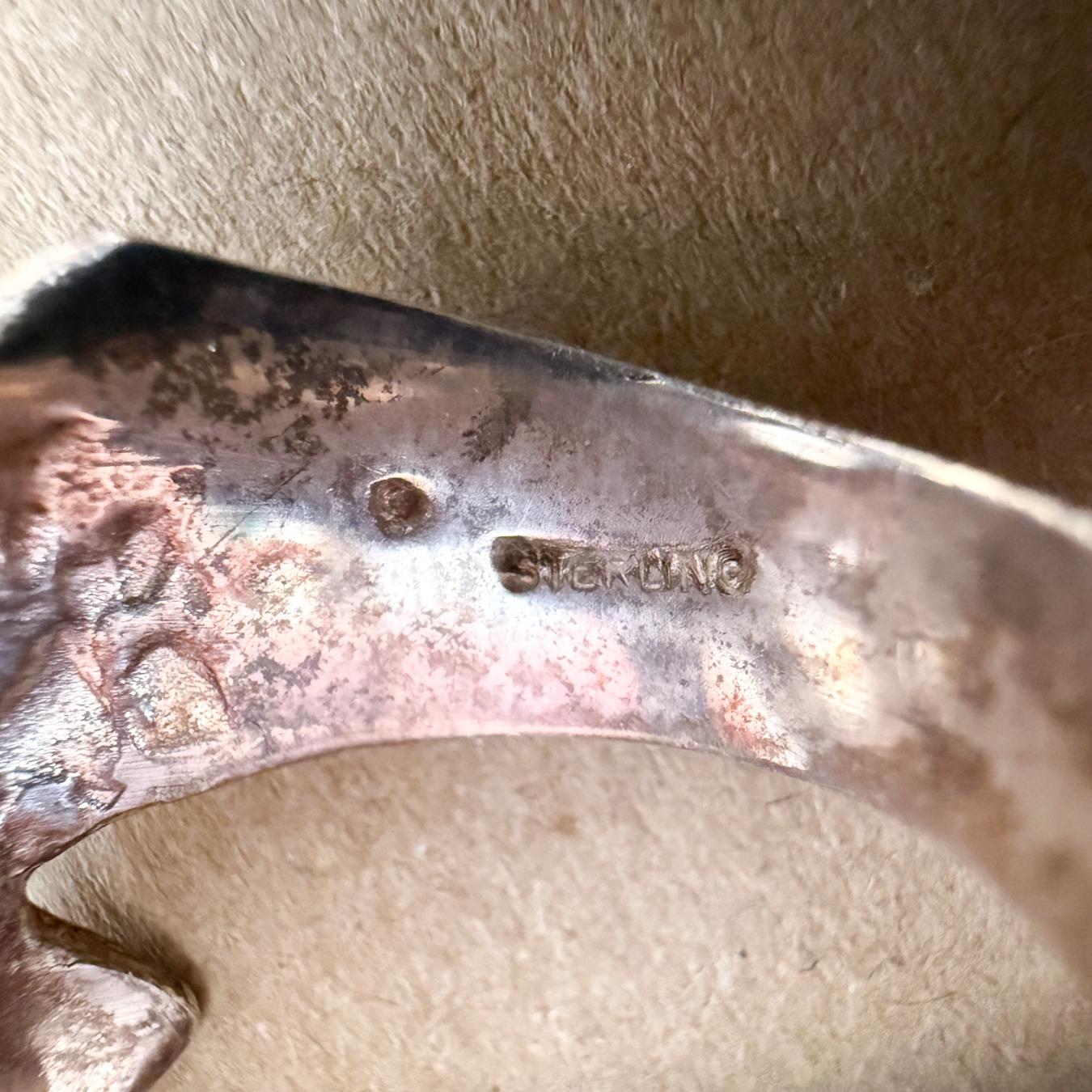 1970s Sculptural Sterling Silver Ring Brutalist design For Sale 2