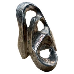 1970s Sculptural Sterling Silver Ring Brutalist design