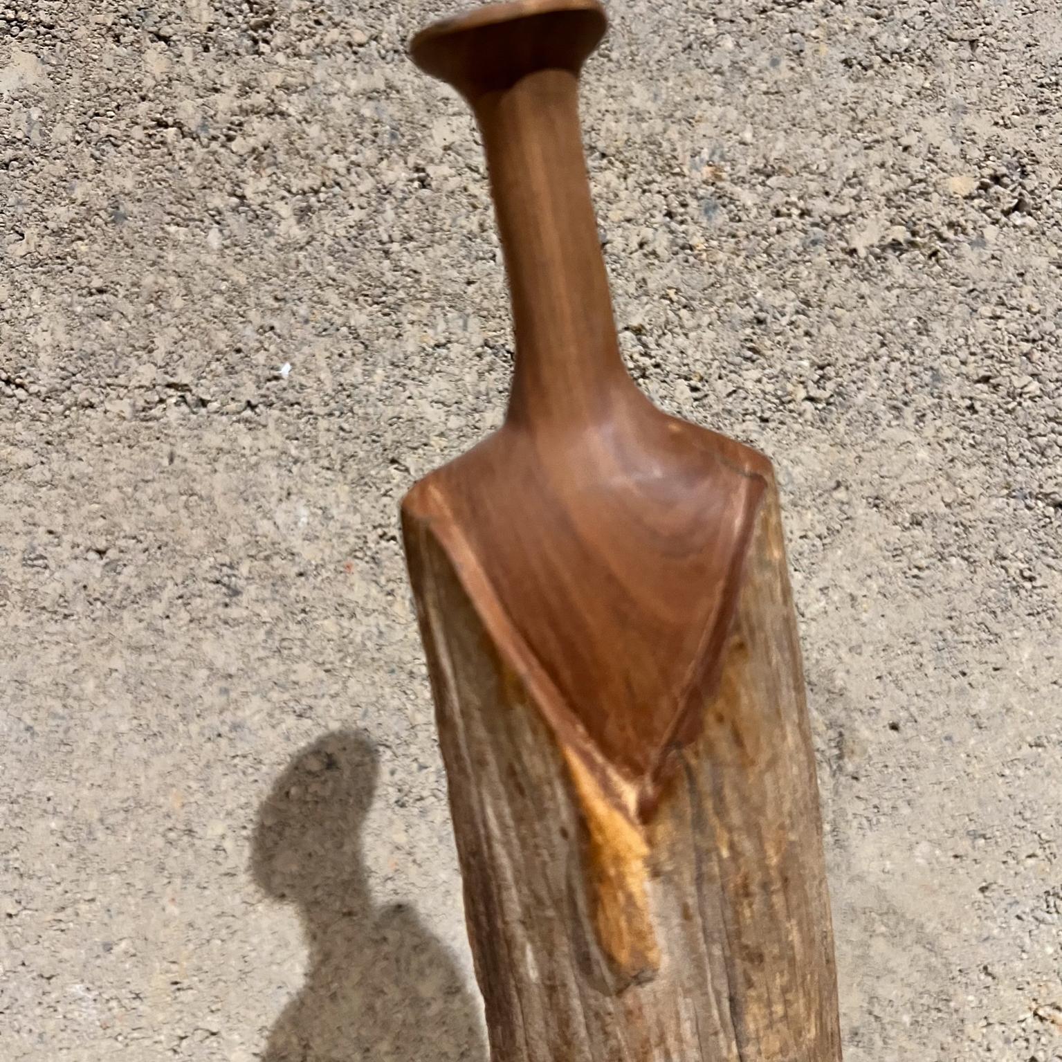 Fine XX secolo Vaso scultoreo da studio degli anni '70 in legno a forma libera in vendita