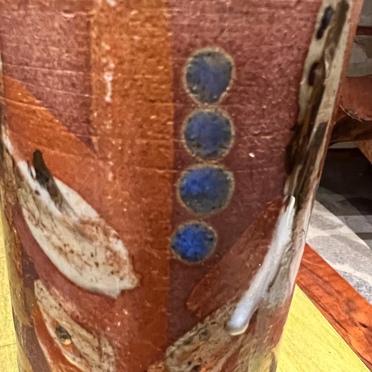 1970s Sculptural Vase Art Pottery Color Splash For Sale 7