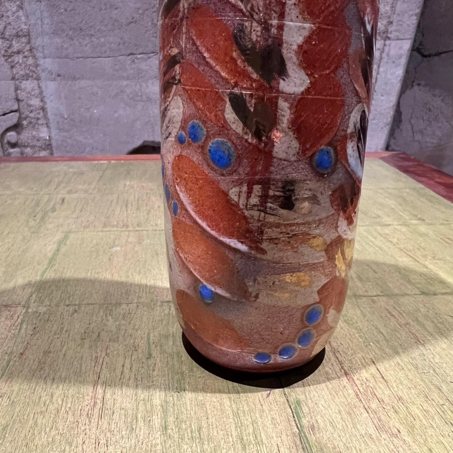 1970s Sculptural Vase Art Pottery Color Splash For Sale 4