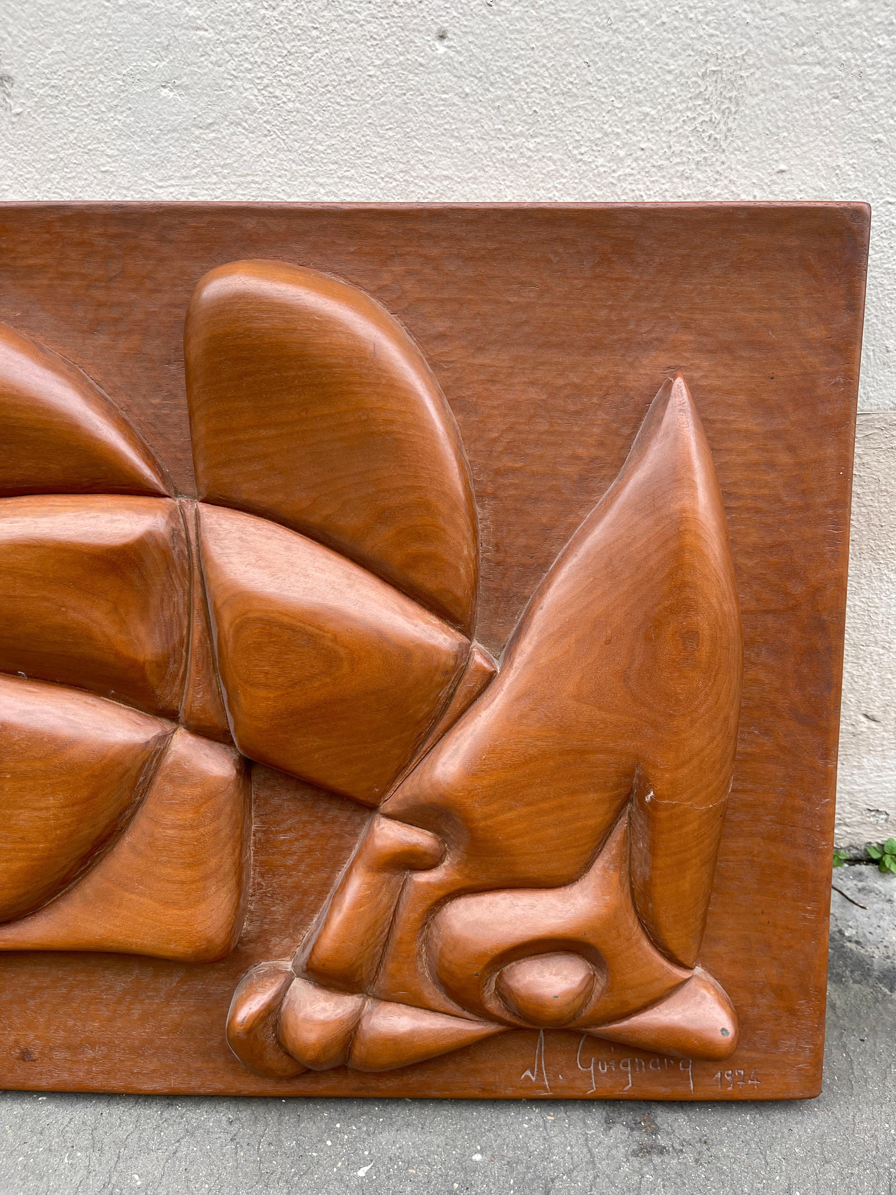 Late 20th Century 1970's Sculptural wall sculpture by For Sale