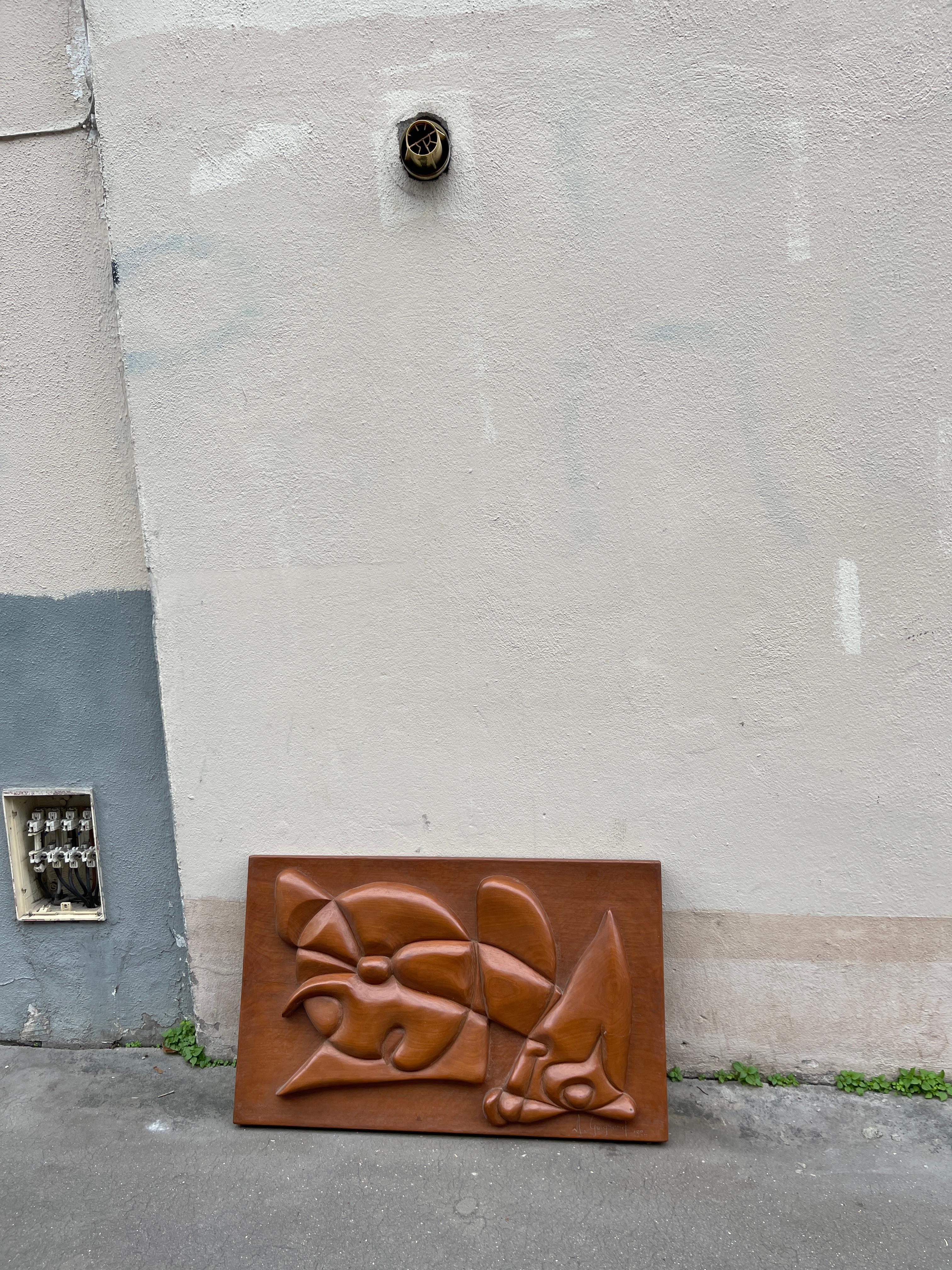 1970's Sculptural wall sculpture by For Sale 1