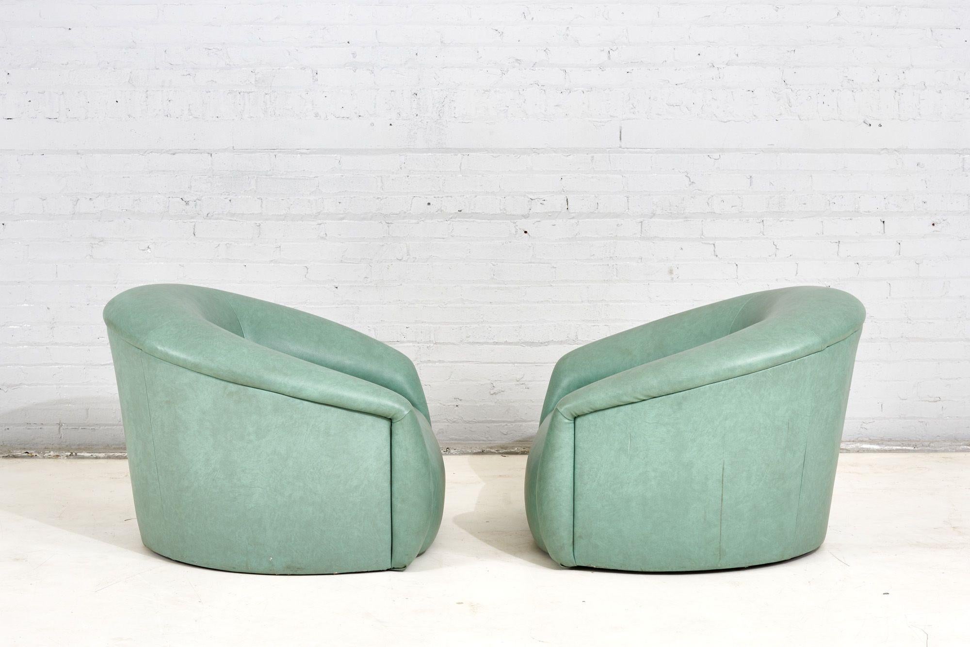 Naugahyde 1970s Sally Sirkin Lewis Lounge Chairs For Sale