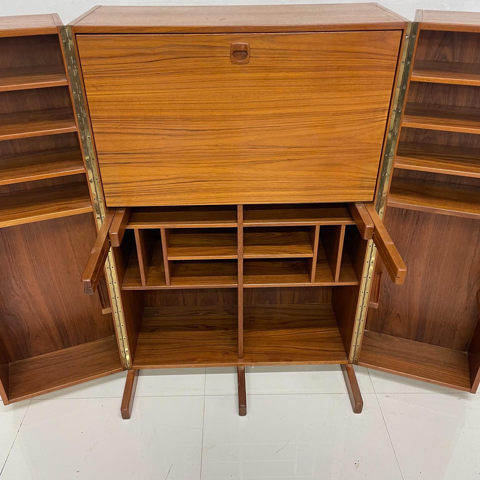 1970s Secretary Desk Teak Magic Box Cabinet Niels Erik Glasdam Jensen Denmark 3