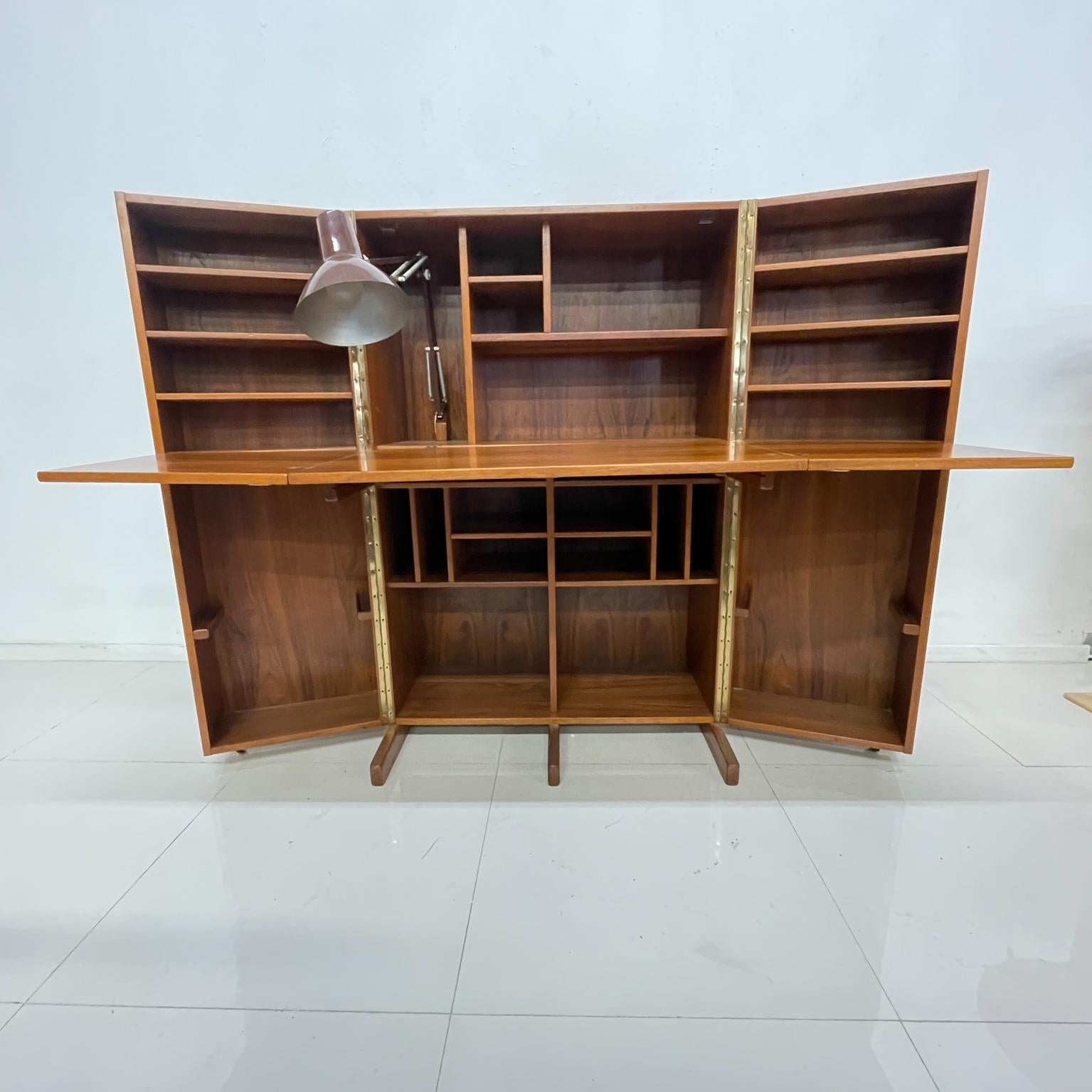 1970s Secretary Desk Teak Magic Box Cabinet Niels Erik Glasdam Jensen Denmark 7