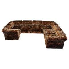 1970s, Sectional Sofa in Velvet, Sweden