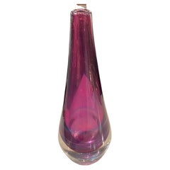 1970s, Seguso Modernist Pink Sommerso Murano Glass