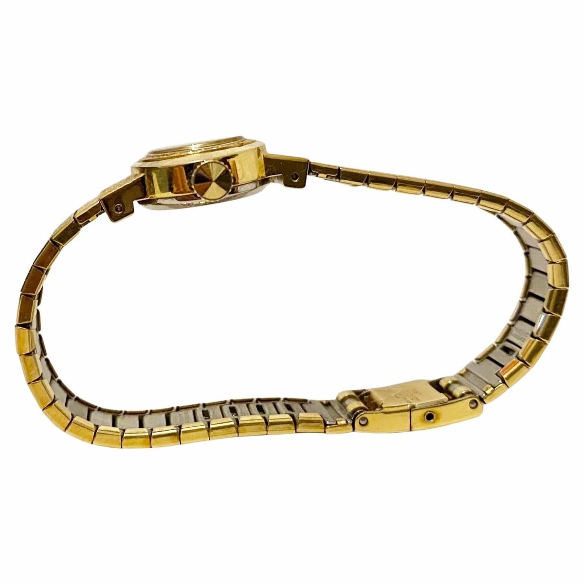 Women's 1970S Seiko Gold Tone Mesh Cocktail Wrist Watch For Sale