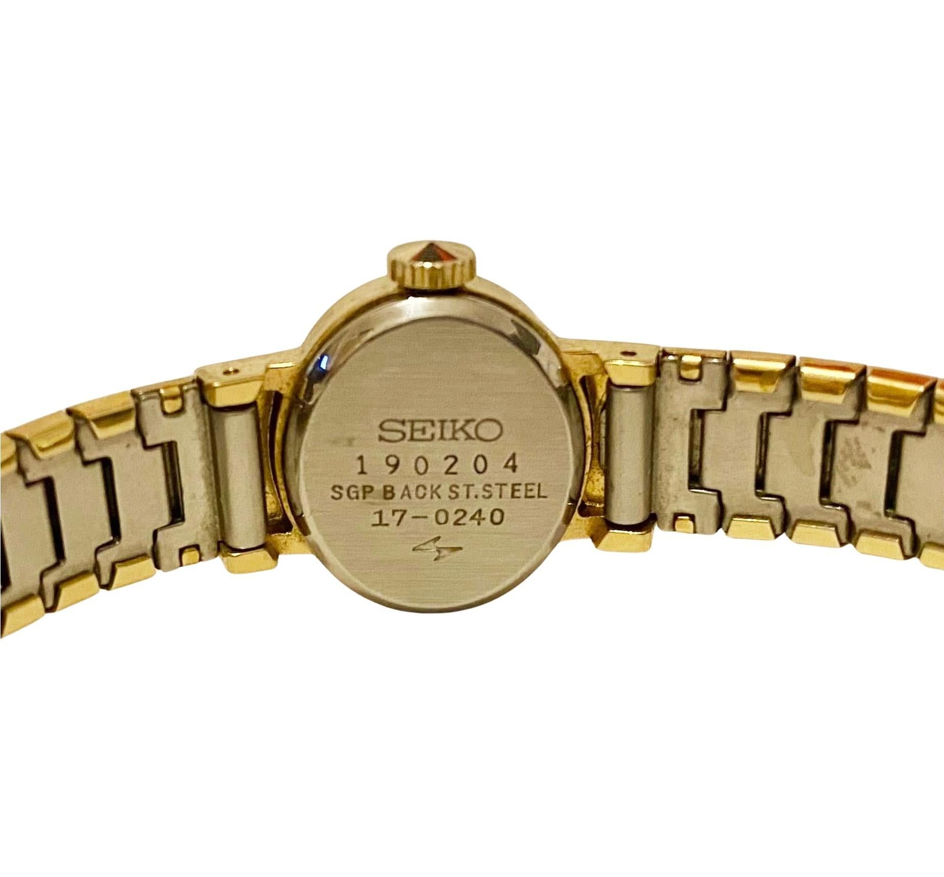 1970S Seiko Gold Tone Mesh Cocktail Wrist Watch For Sale 1