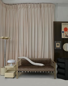 1970s Selig Lucite & Leather Strap Sofa Couch