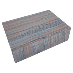 Caja decorativa de piedra semipreciosa de los años 70