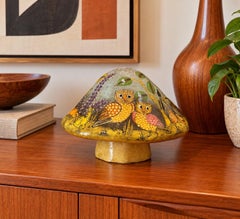 1970s Sergio Bustamante Hand-Painted Papier-Mâché Woodland Mushroom Sculpture