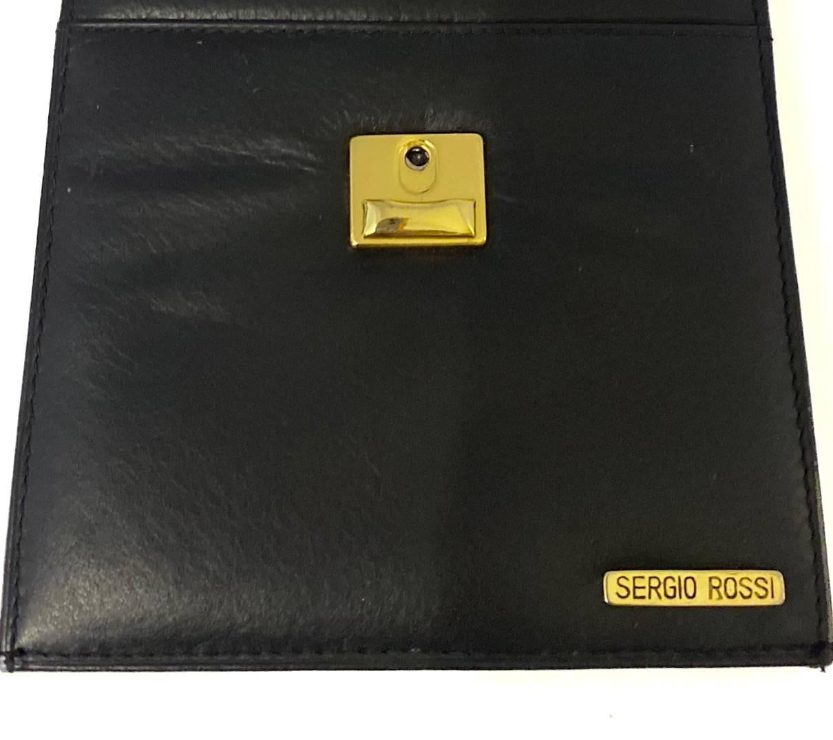 1970s Sergio Rossi Travel Passport Wallet Organizer For Sale 3
