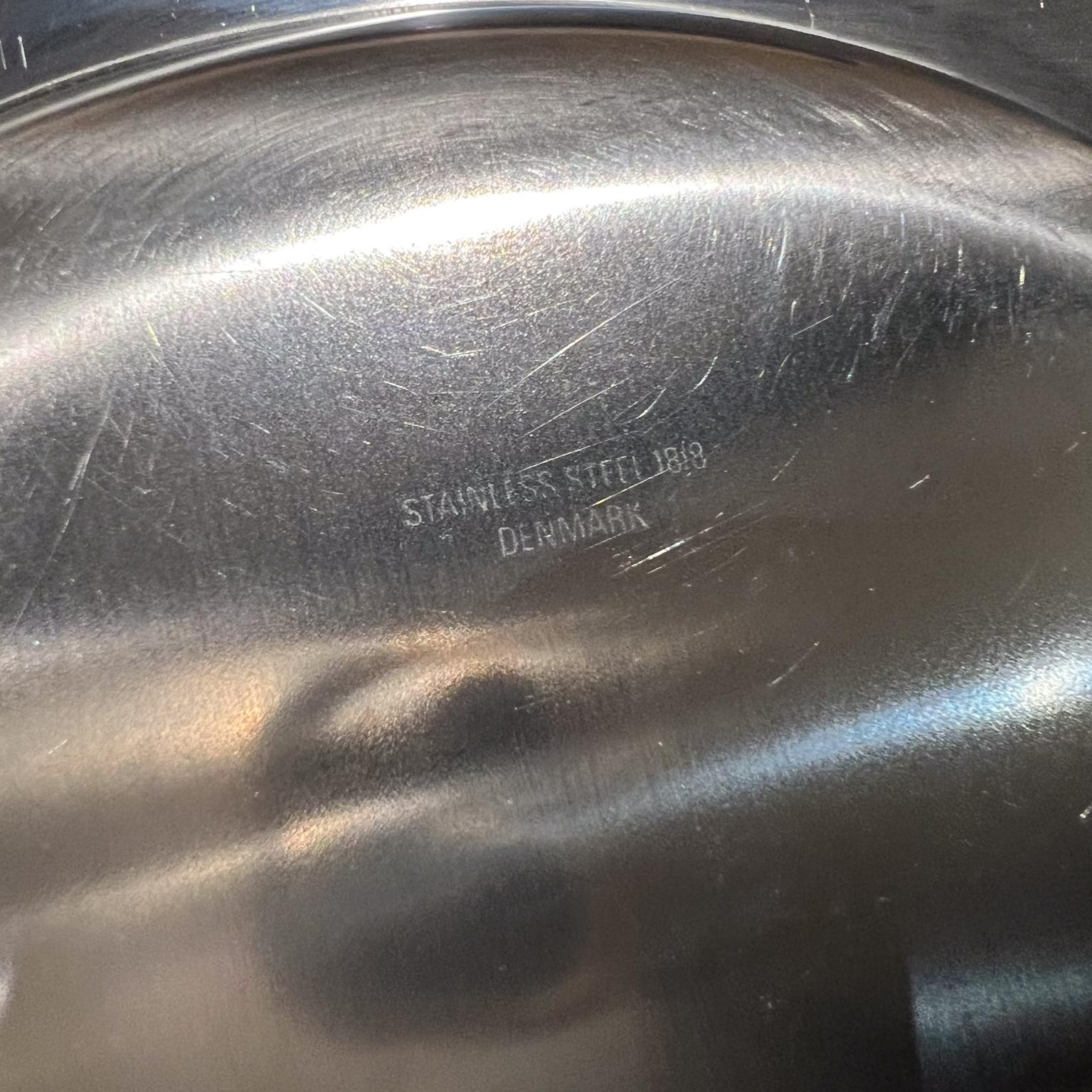 Bandeja de servir de los años 70 Teca e inoxidable Dinamarca en venta 3
