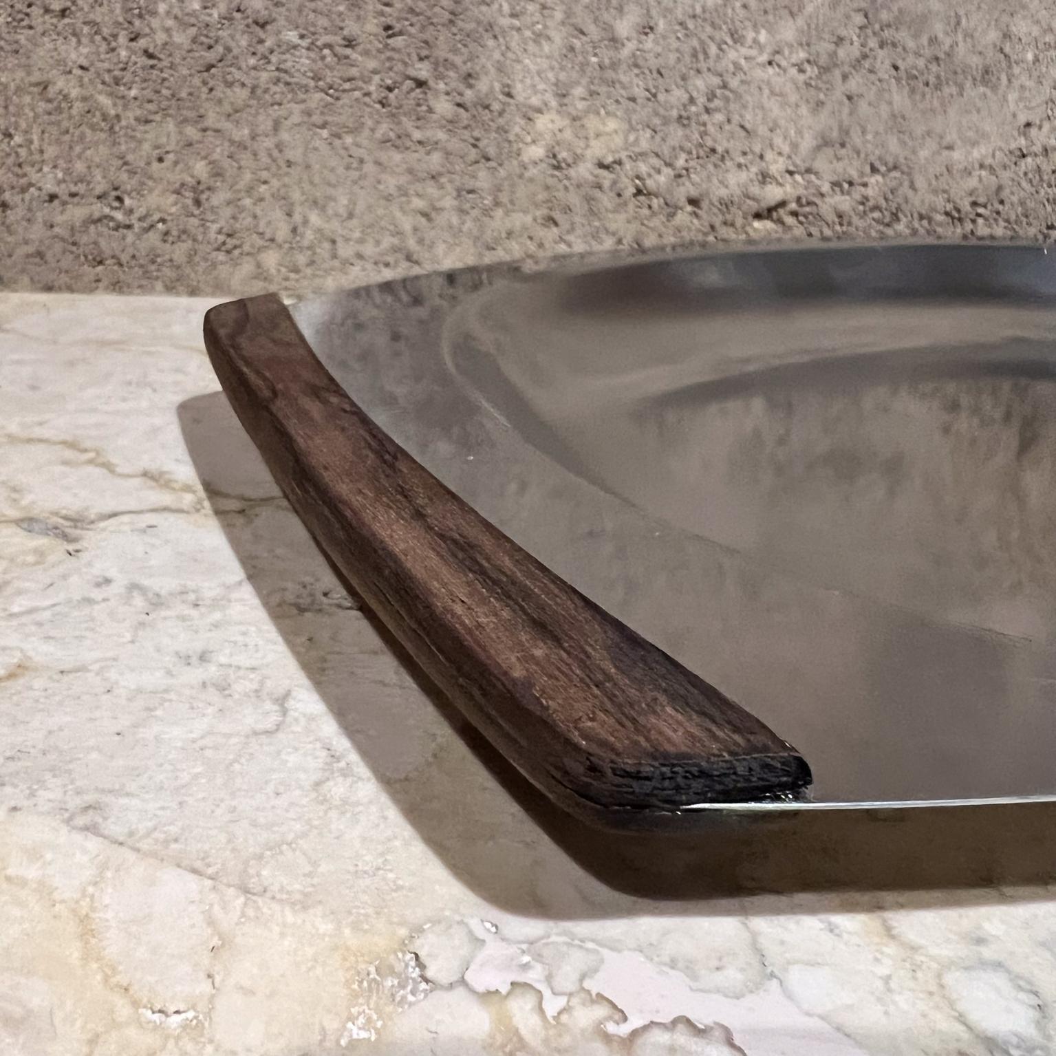 Bandeja de servir de los años 70 Teca e inoxidable Dinamarca en venta 6