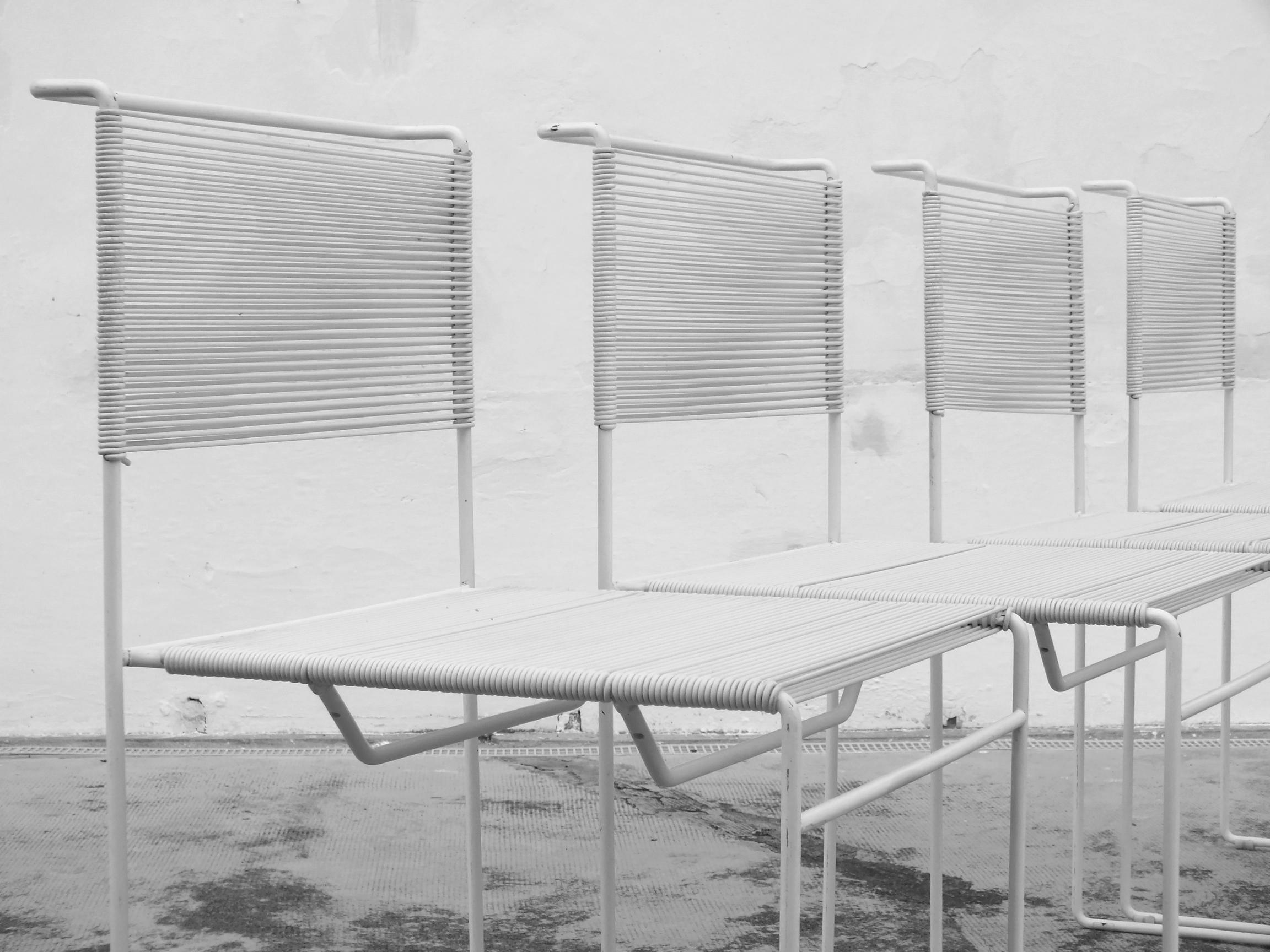 Fin du 20e siècle Ensemble de 4 chaises spaghetti conçu par Giandomenico Belotti pour Fly Line Years des années 1970 en vente