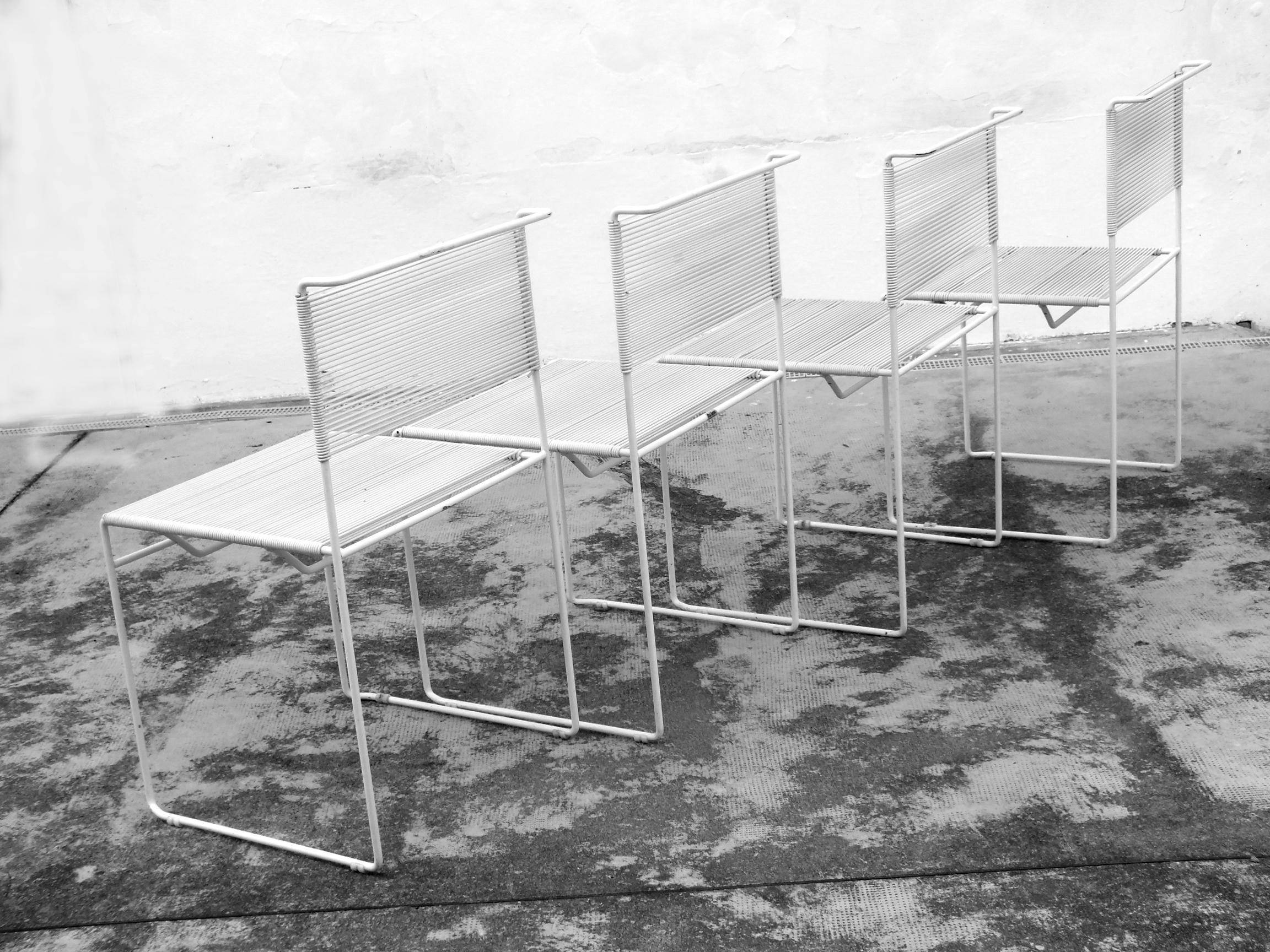 1970s Set 4 Spaghetti Chairs Design by Giandomenico Belotti for Fly Line Years ' For Sale 2