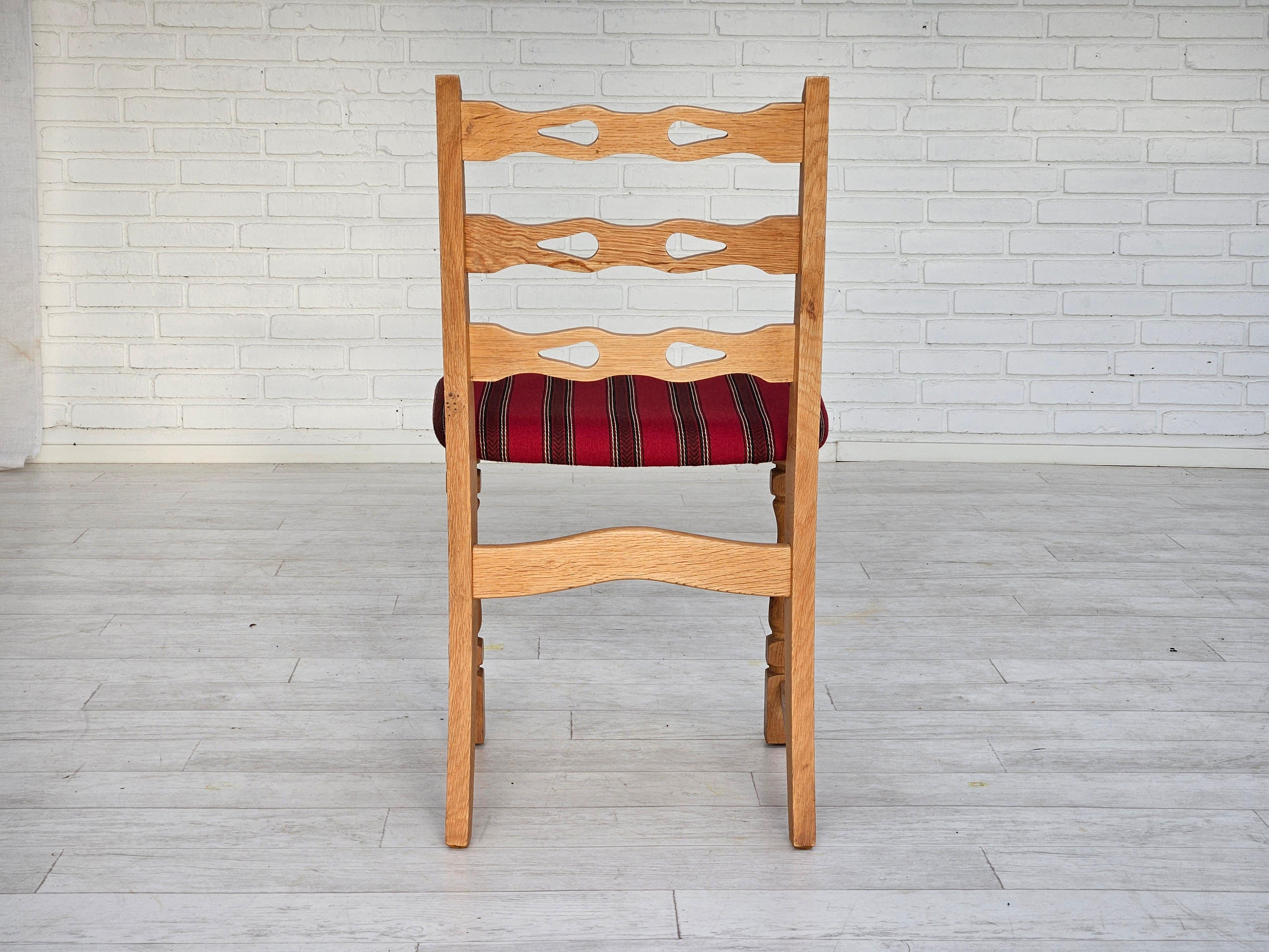 1970s, set 6 pcs of Danish dinning chairs, original good condition. For Sale 10