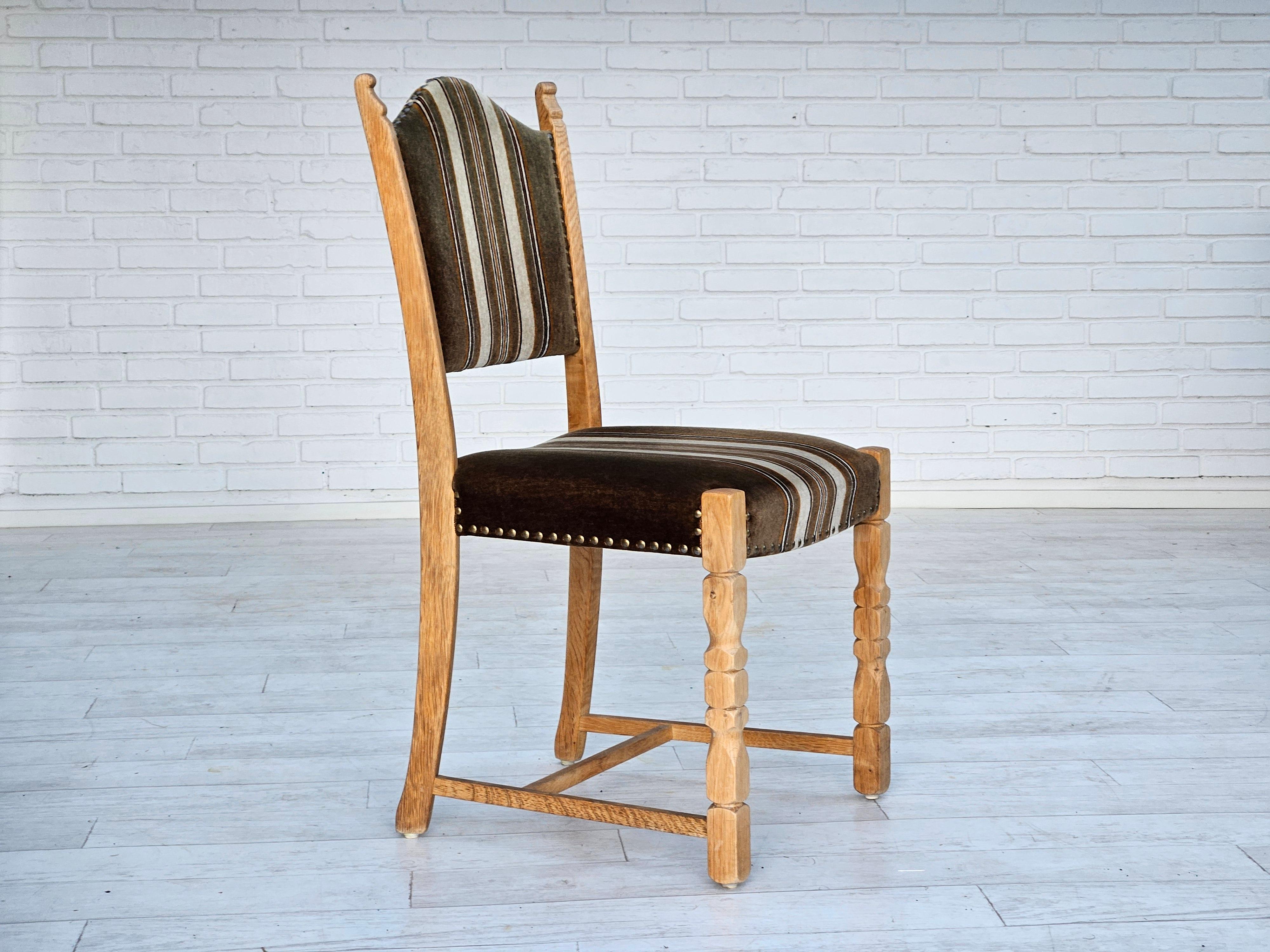 Late 20th Century 1970s, set 6 pcs of Danish dinning chairs, original good condition. For Sale