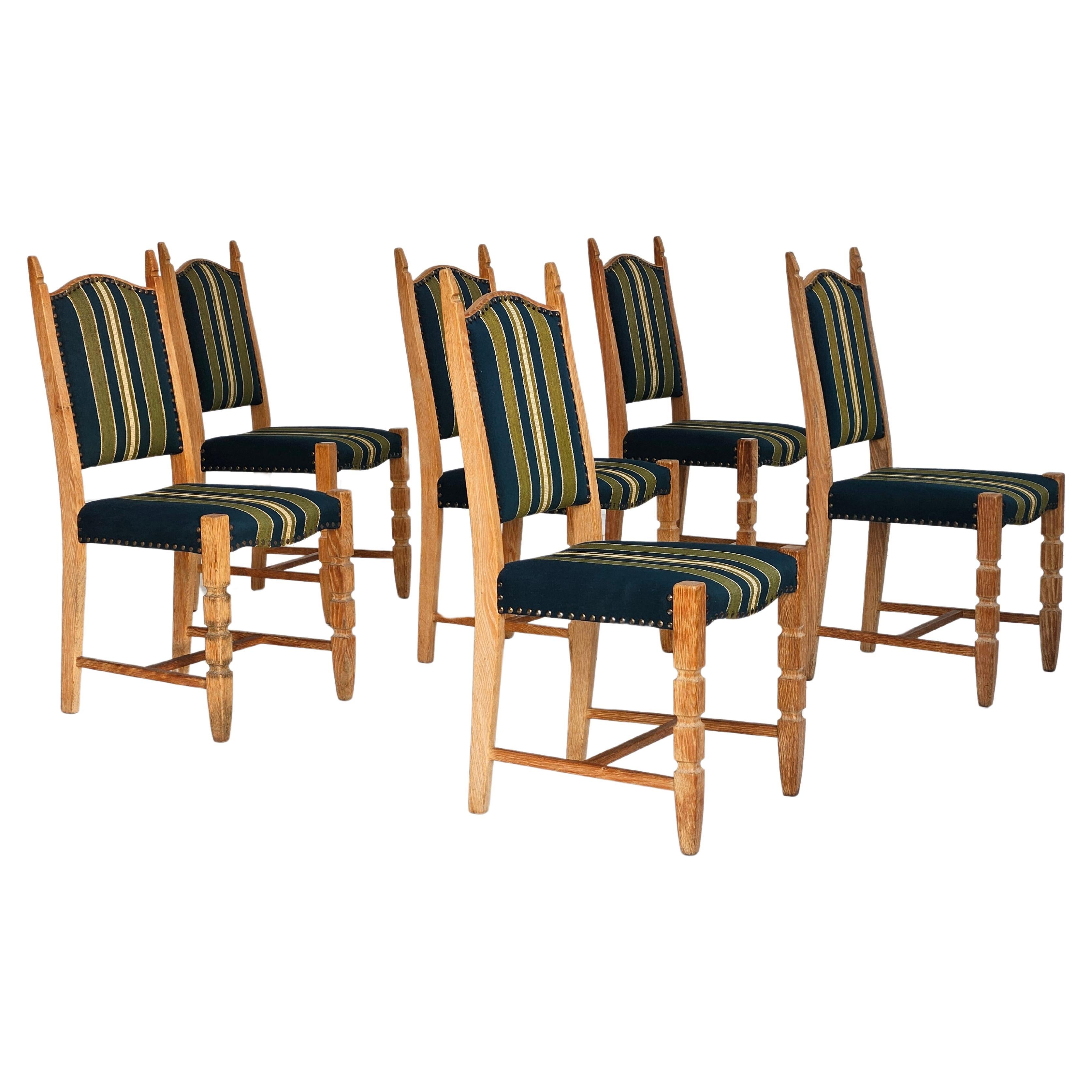 1970s, set 6 pcs of Danish dinning chairs, original good condition. For Sale