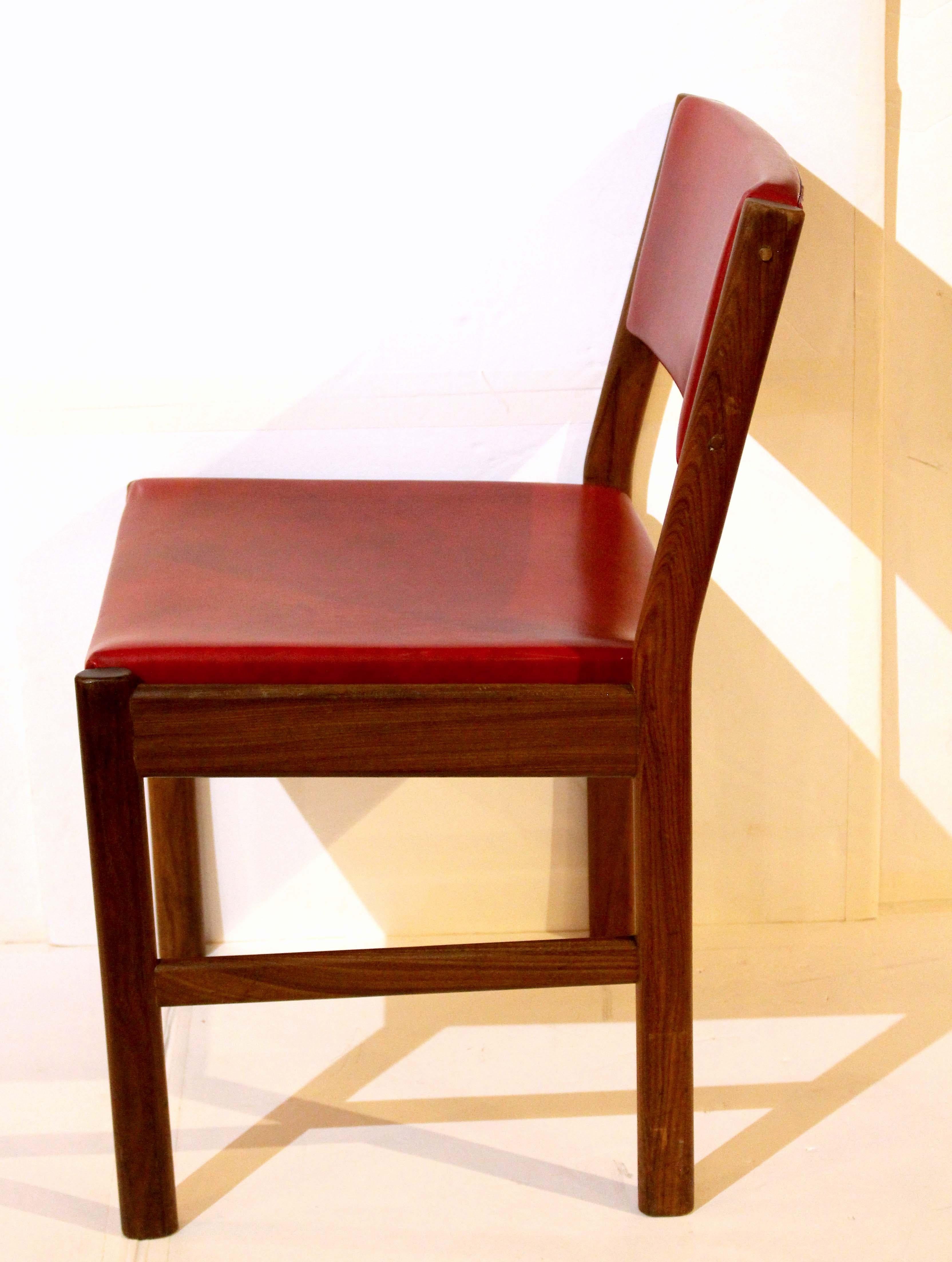 Teak 1970s Set of 10 Mid-Century Modern English Side Chairs For Sale