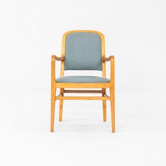 1970s Set of 12 Jack Lenor Larsen Furniture Dining Arm Chairs in Maple