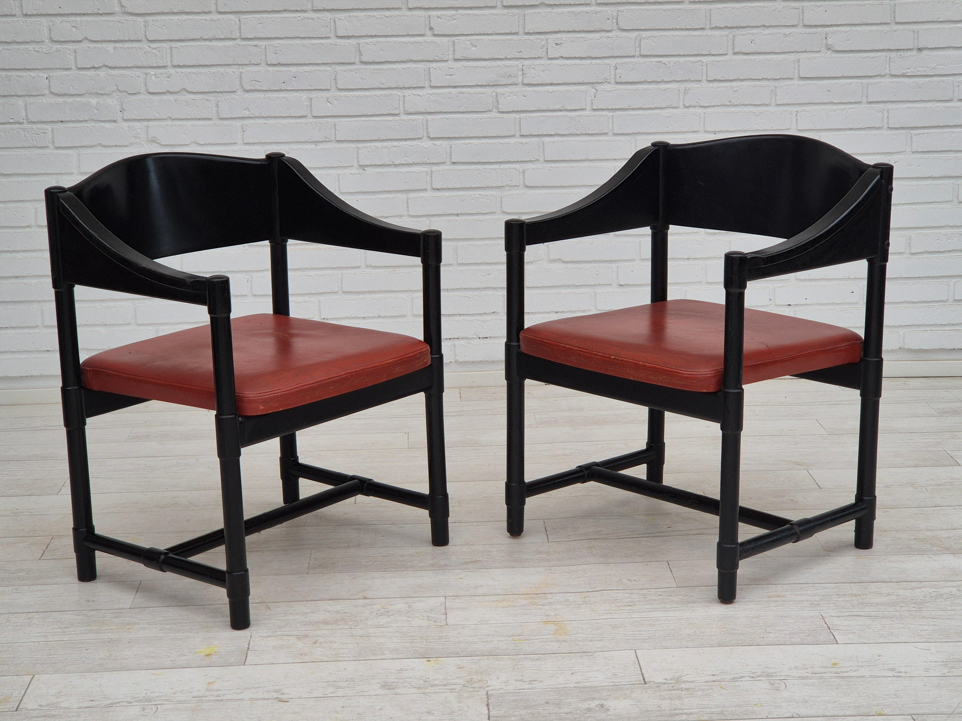 1970er, 2er Set finnischer Sessel von Lepokalusto, Originalzustand, Birkenholz im Angebot 6