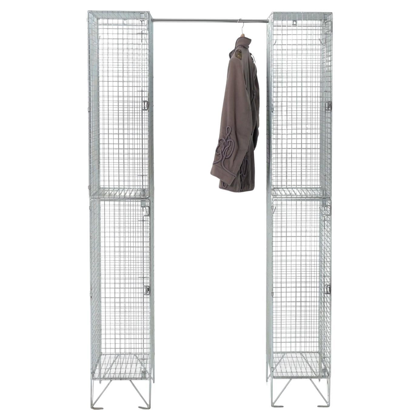 1970s Set of 2 Steel Wire Lockers For Sale