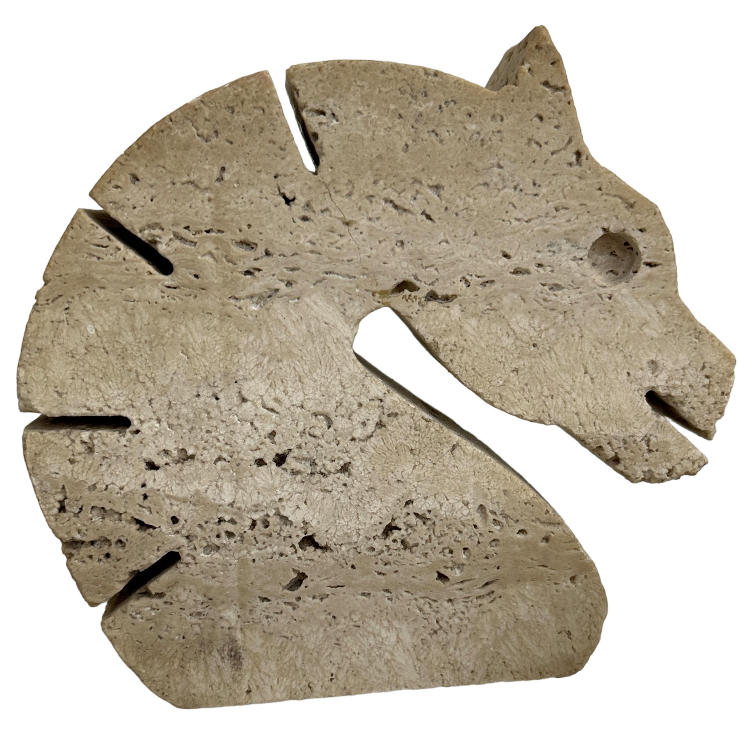 Set di 3 grandi sculture di animali in travertino originali degli anni '70 di Fratelli Mannelli in vendita 4