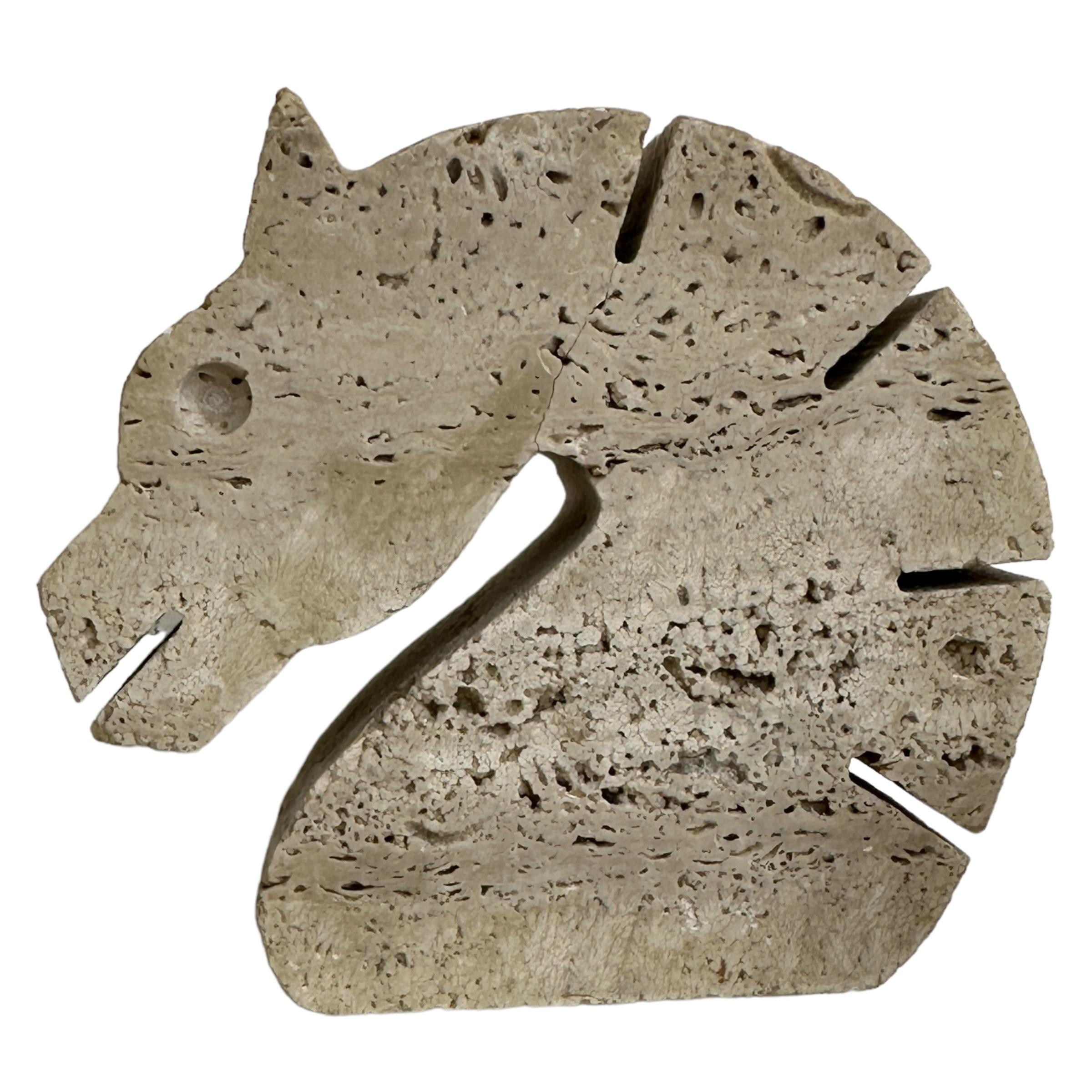Set di 3 grandi sculture di animali in travertino originali degli anni '70 di Fratelli Mannelli in vendita 2