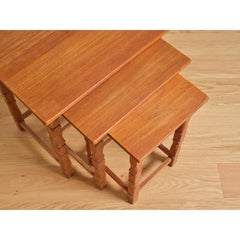 1970s Set of 3 Manner of Henning Kjaernulf Oak Nesting Tables