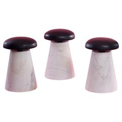 1970s Set of 3 Stools by Angelo Mangiarotti for the Pasini Showroom, Milano