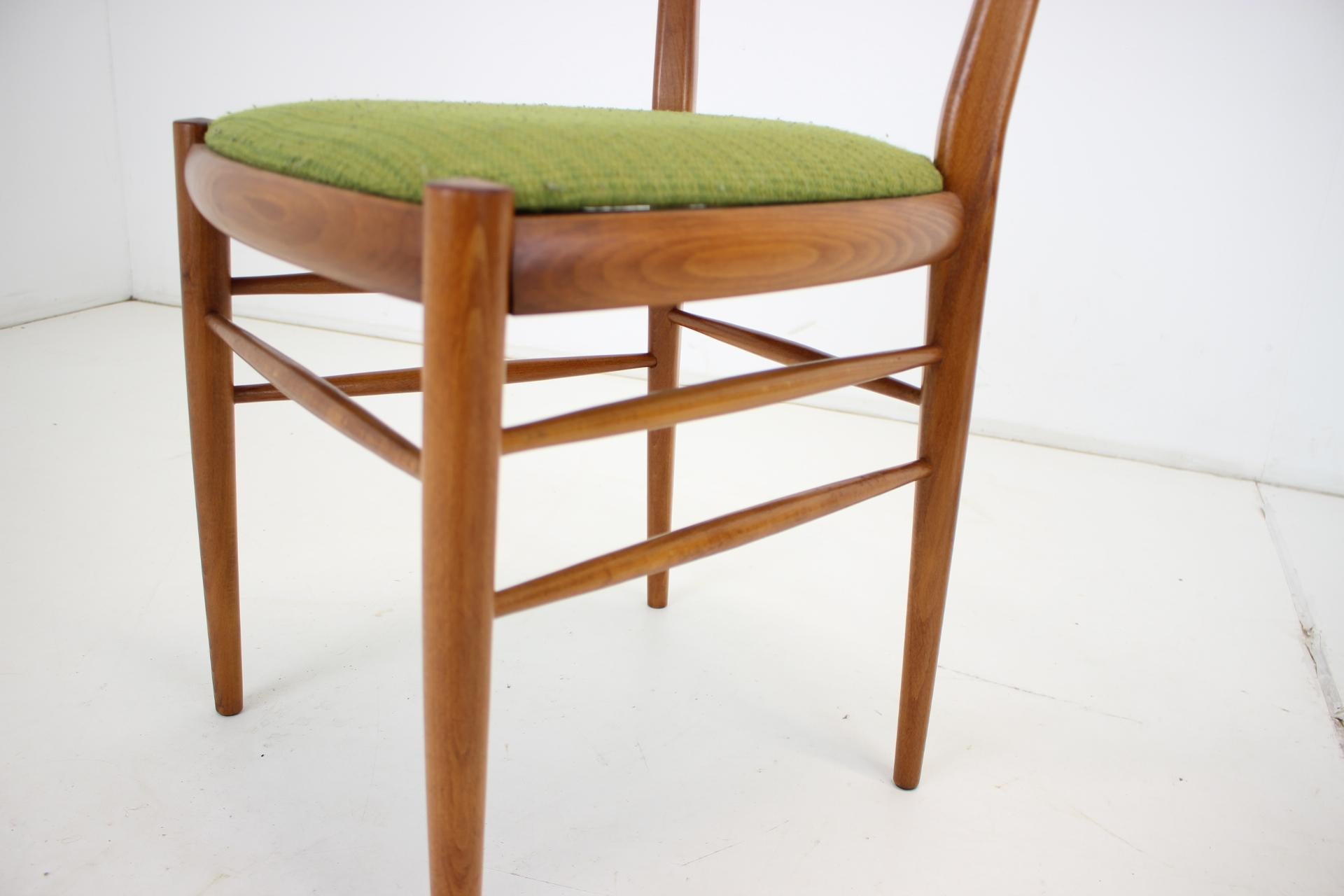 1970s Set of 4 Dining Chairs by Drevotvar, Czechoslovakia For Sale 5
