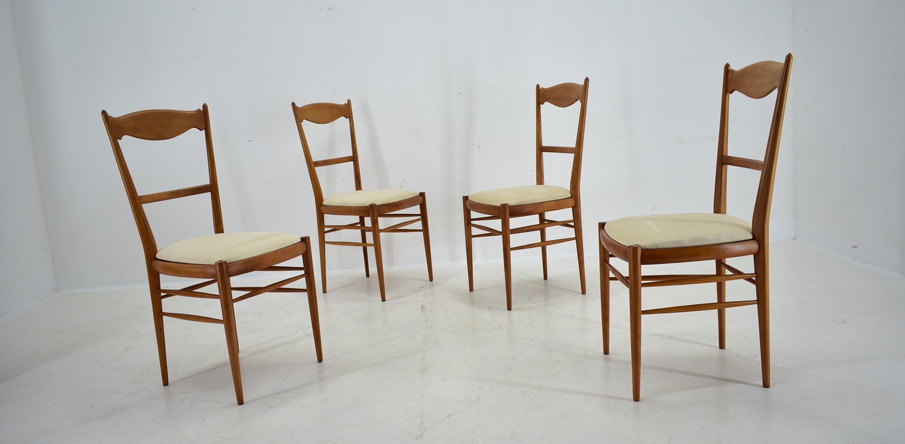 1970s Set of 4 Dining Chairs by Drevotvar, Czechoslovakia For Sale 5