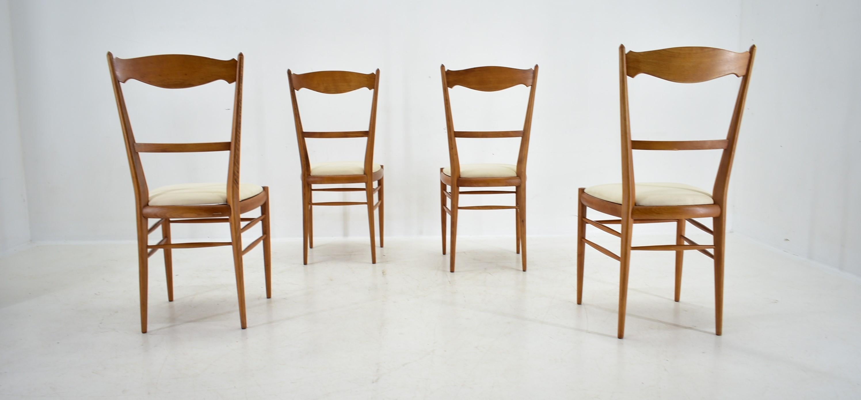 1970s Set of 4 Dining Chairs by Drevotvar, Czechoslovakia For Sale 6