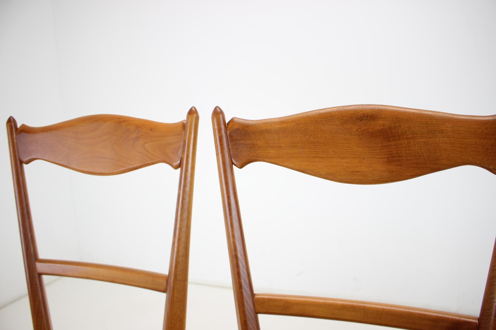 Late 20th Century 1970s Set of 4 Dining Chairs by Drevotvar, Czechoslovakia For Sale