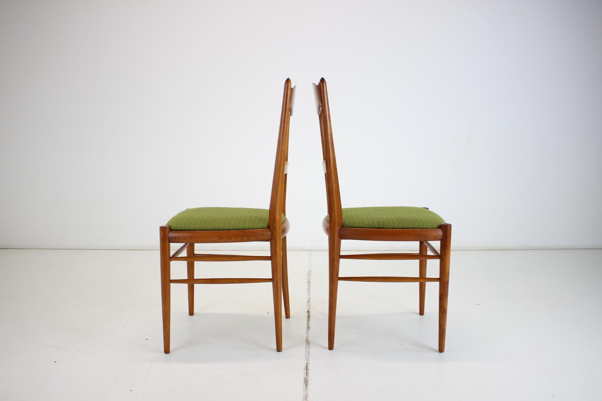 1970s Set of 4 Dining Chairs by Drevotvar, Czechoslovakia For Sale 2