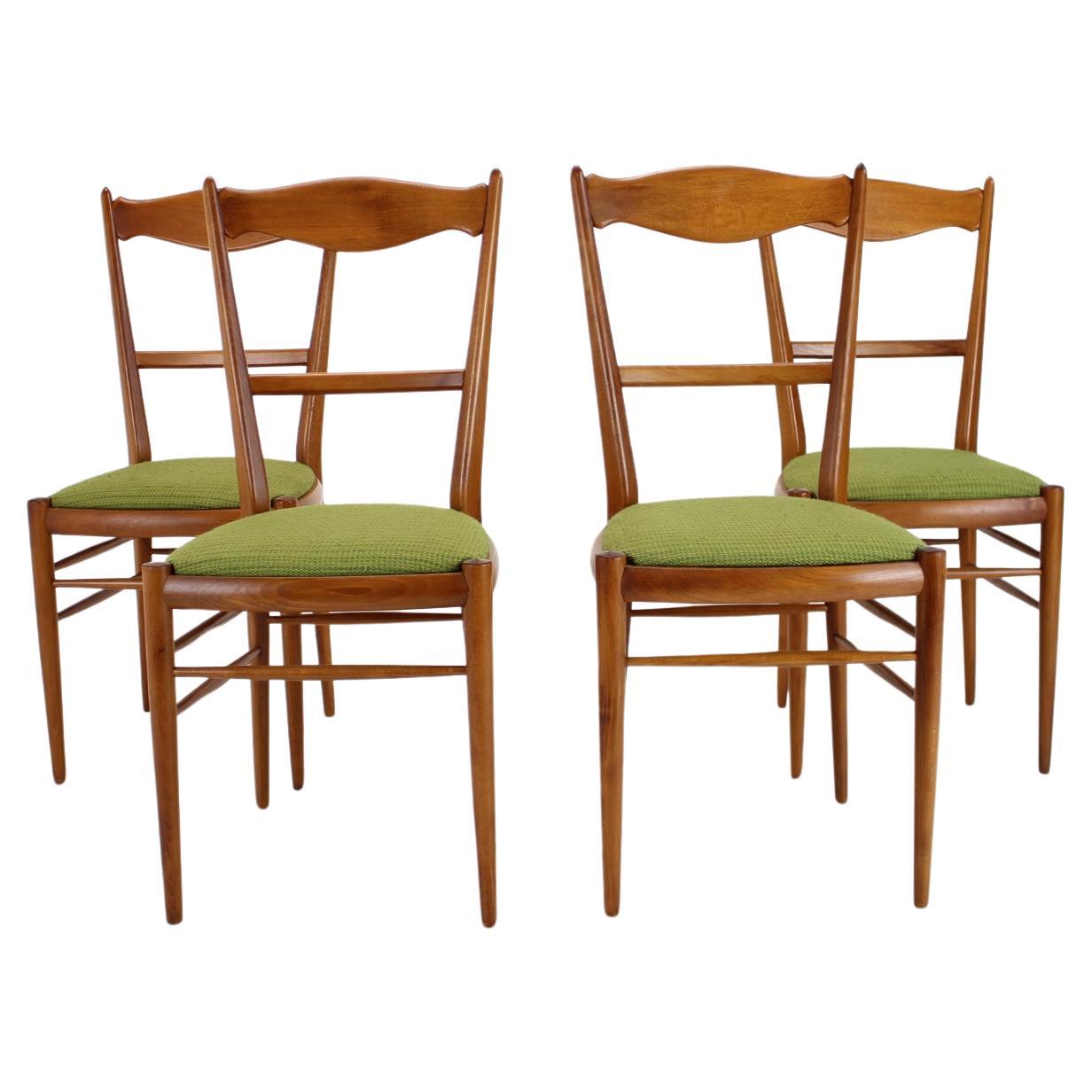 1970s Set of 4 Dining Chairs by Drevotvar, Czechoslovakia For Sale