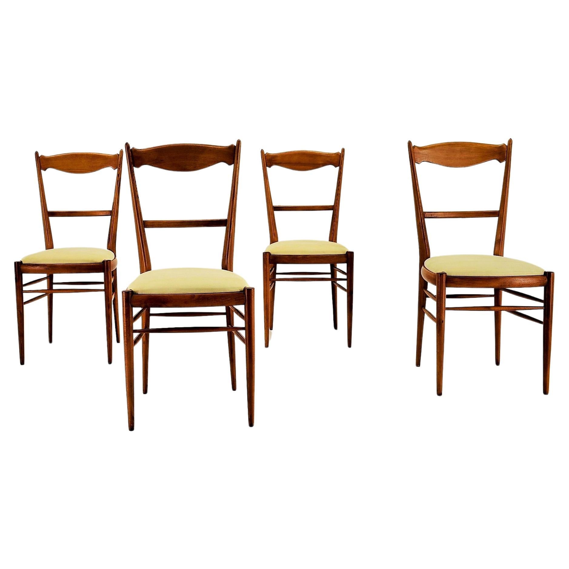 1970 Ensemble de 4 chaises de salle à manger par Drevotvar, Tchécoslovaquie en vente