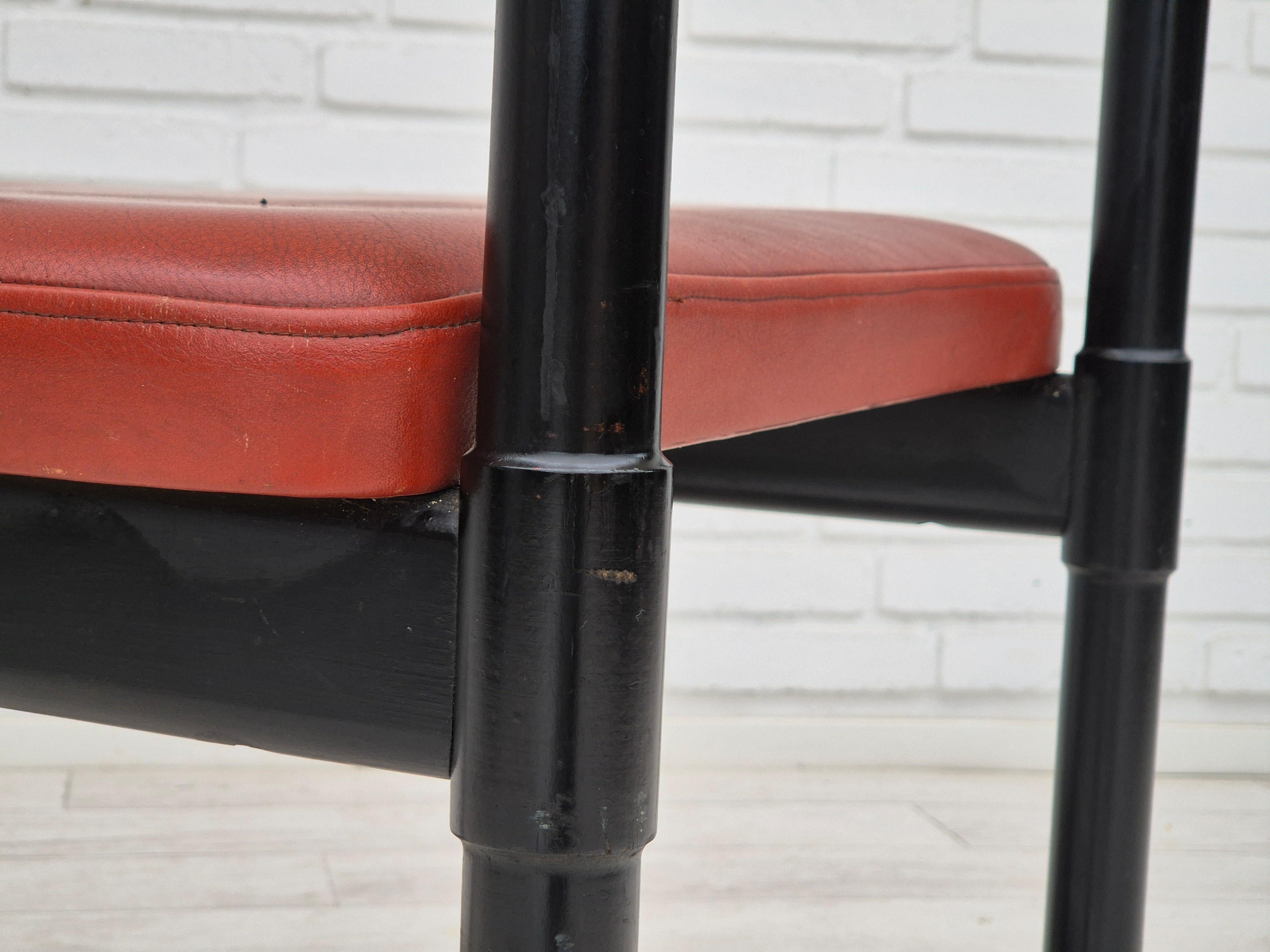 Años 70, conjunto de 4 sillones finlandeses de Lepokalusto, estado original, madera de abedul en venta 5