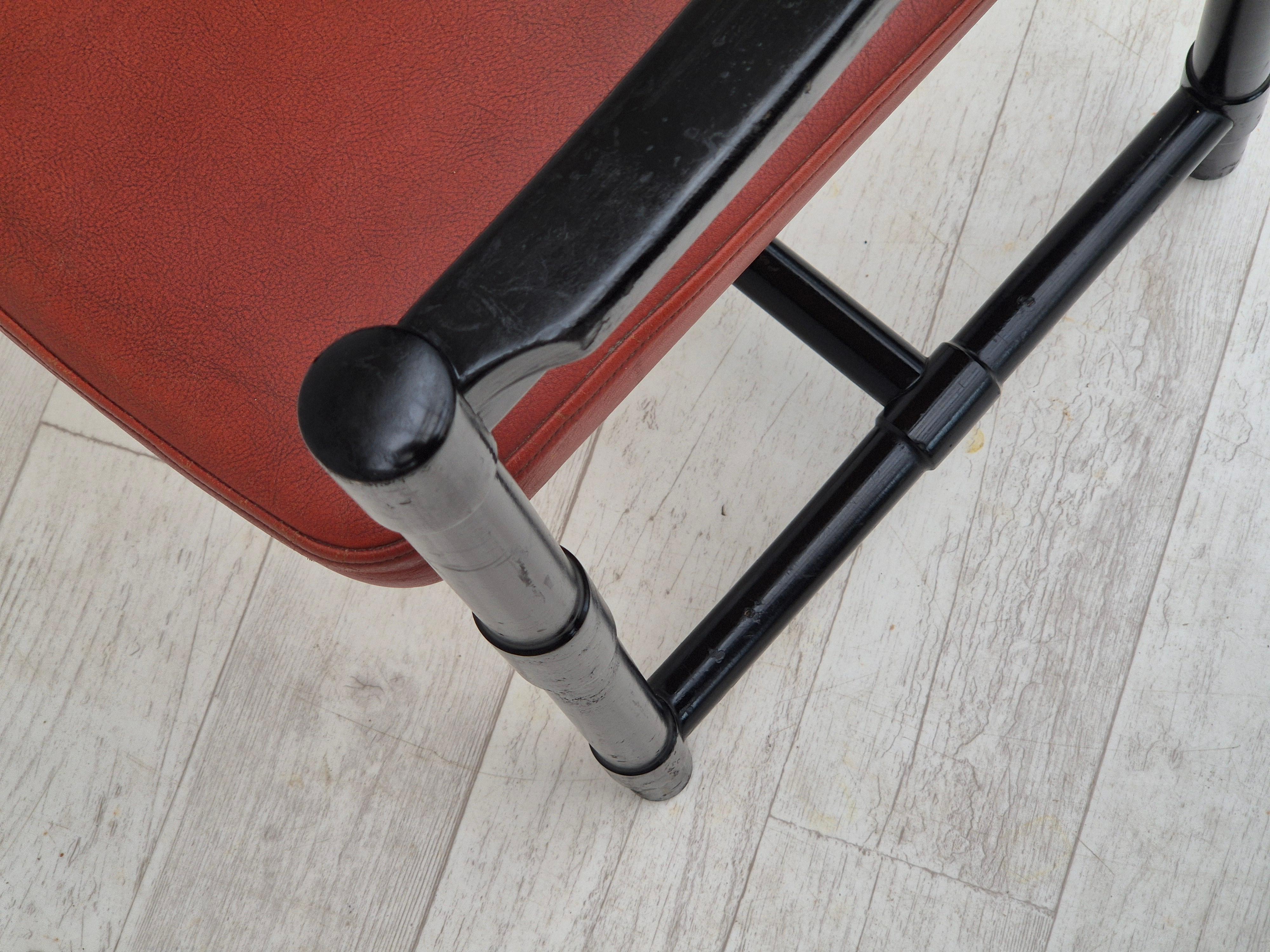 Años 70, conjunto de 4 sillones finlandeses de Lepokalusto, estado original, madera de abedul en venta 8