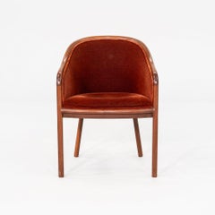 1970s Set of 4, Ward Bennett Brickel Associates Dining Bankers Arm Chairs