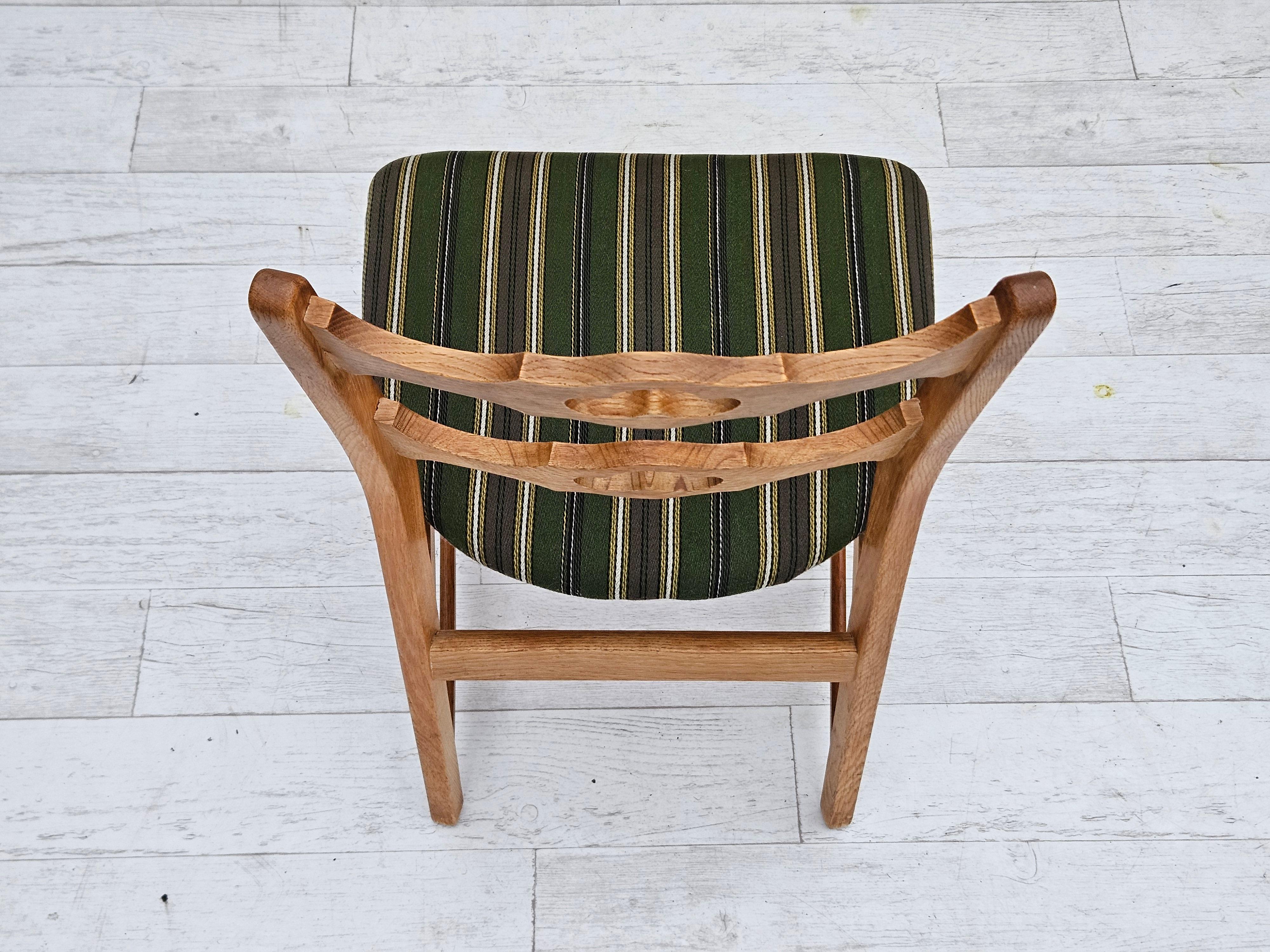 1970s, set of 6 Danish dinning chairs, original very good condition, oak wood. 10