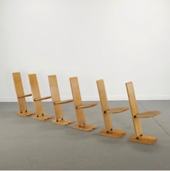1970’s Set of 6 Gigi Sabadin “Pala” Chairs for Emme