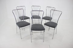 1970s Set of 6 Italian Dining Chairs in Bouclé Fabric