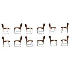 1970s Set of 6 Modern Dining Chairs by Marcello Cuneo for Mobel Italia -Stendig