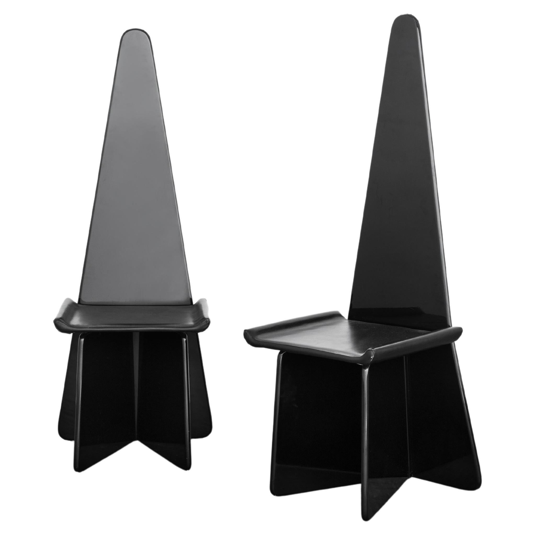 1970s Set of 6 Sculptural Chairs by Antonio Ronchetti